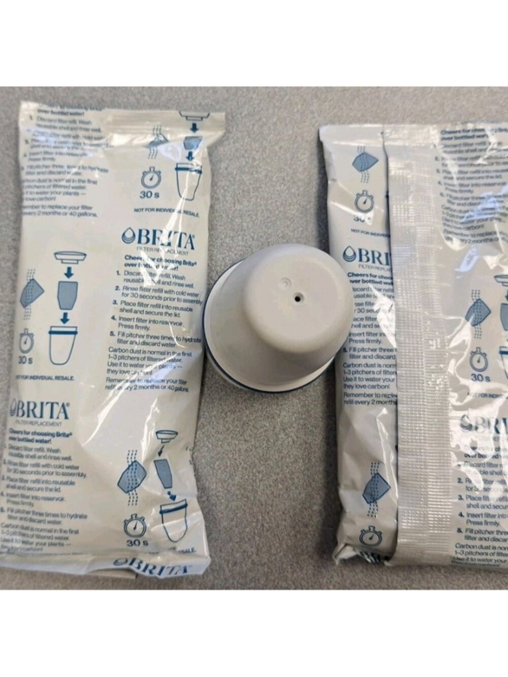 Brita Refillable Water Filtration Starter Kit 1 Reusable Filter Shell 2 Filters - Picture 2 of 4